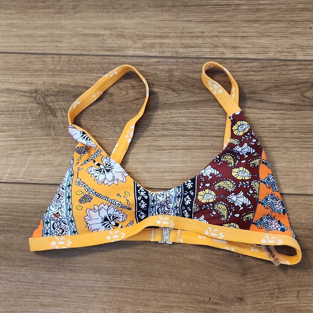 Zaful Multicolor Floral Bikini Top